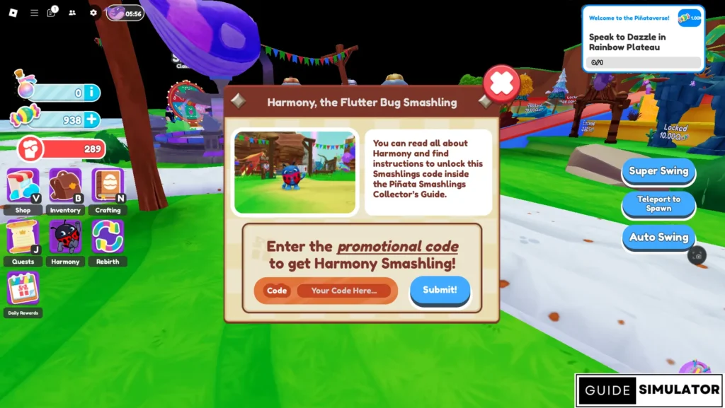 piñata smash simulator codes 2024