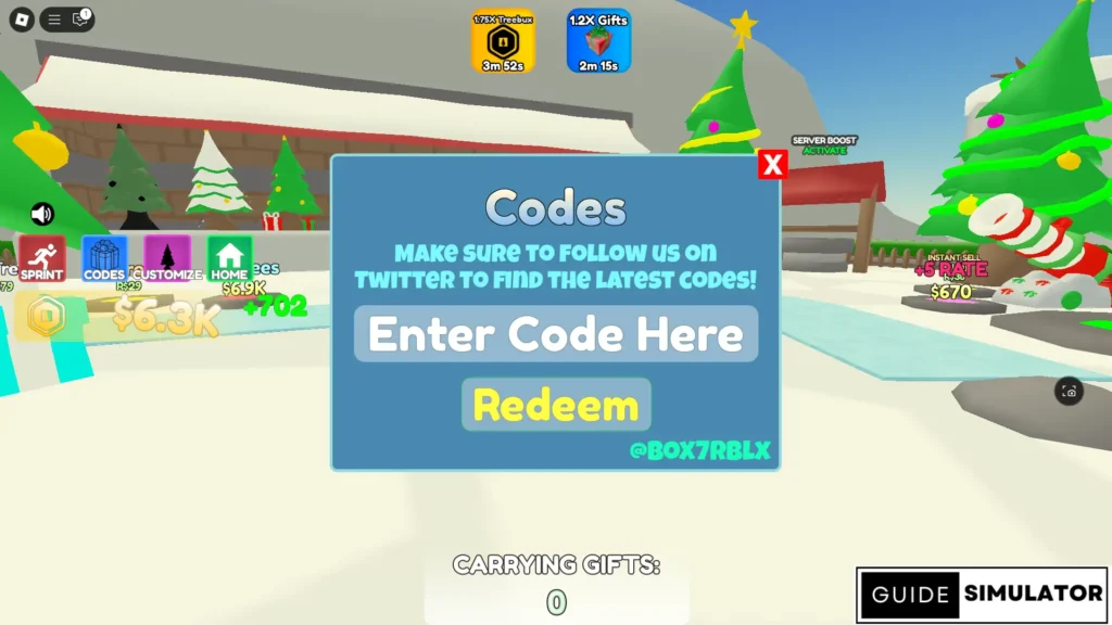 Codes for Christmas Tree Merge Tycoon